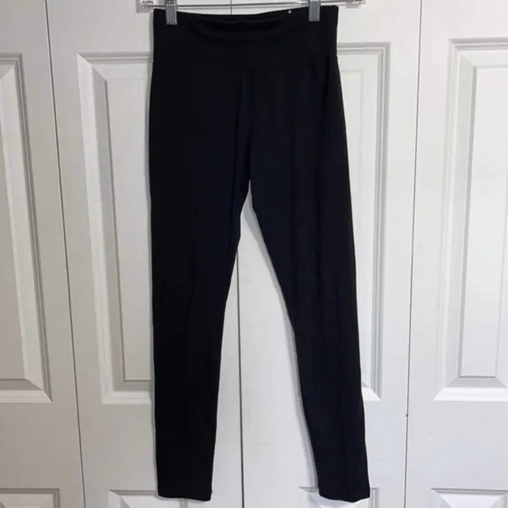 Justice L 12/14 Leggings Kids Black Excellent Cotton Blend Stretch Heart‎ Logo